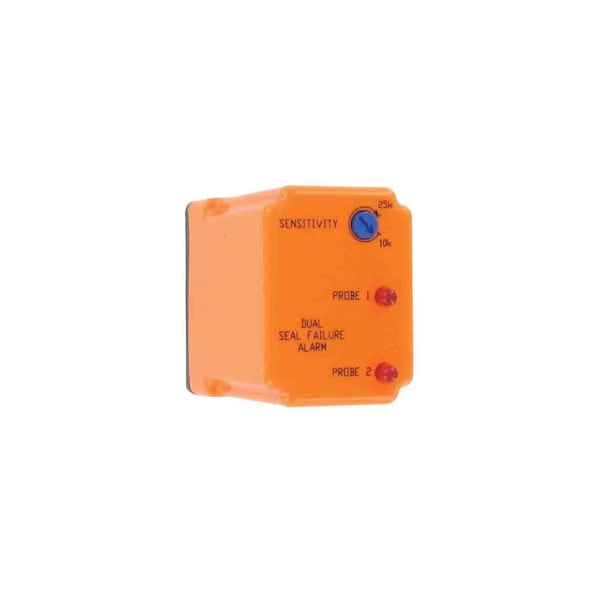Dual channel leak detection relay, 10k to 25k ohm adjustable.